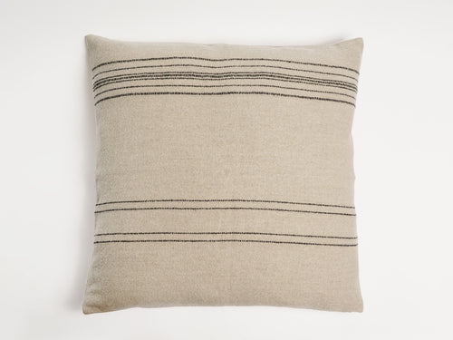 LIBECO MOROCCAN STRIPE LINEN/WOOL PILLOW 25” x 25"