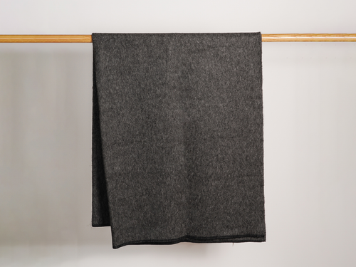 BLACKSAW SIEMPRE SPEAKEASY BLANKET CHARCOAL 59" X 79"