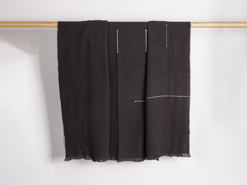 FAYE TOOGOOD PLOUGH THROW / CHARCOAL L70" x W56"