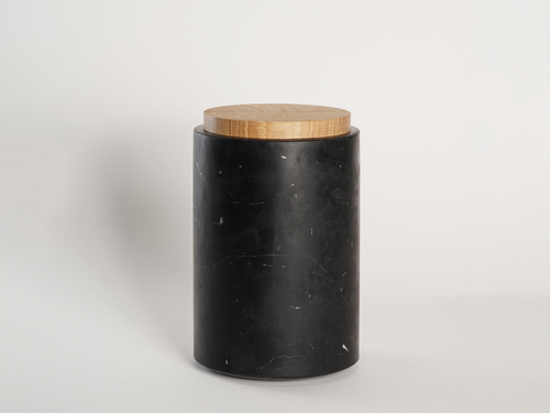 MICHAËL VERHEYDEN FRESCO CONTAINER MEDIUM / NERO MARQUINA Ø6.75" x H11"