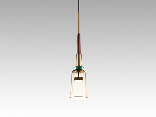 GIOPATO & COOMBES FLAUTI PENDANT / 30 AMBER Ø6.5" x H26.5”