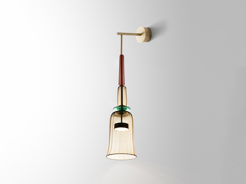 GIOPATO & COOMBES FLAUTI WALL SCONCE / 30 AMBER H26.4” x W5.5” x D9.5”