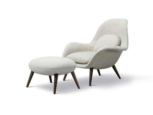 FREDERICIA SPACE COPENHAGEN SWOON OTTOMAN W24.8" x D20.67" x H15.94"