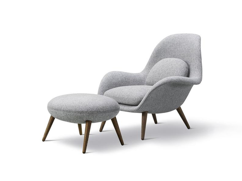 FREDERICIA SPACE COPENHAGEN SWOON OTTOMAN W24.8" x D20.67" x H15.94"