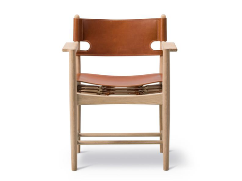 FREDERICIA SPANISH BORGE MOGENSEN DINING ARMCHAIR W25.39" x D18.9" x H33.27" x SH18.11"