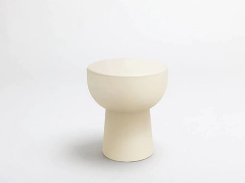 FAYE TOOGOOD ROLY-POLY STOOL / CREAM  Ø15.5” x H18”