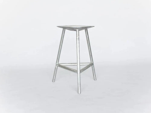 FAYE TOOGOOD SPADE BAR STOOL CAST ALUMINUM SH25” x Ø17.2"