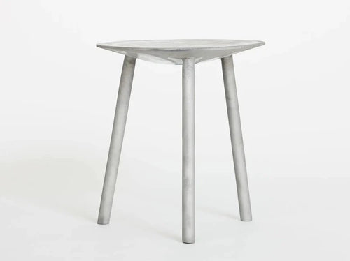 FAYE TOOGOOD SPADE STOOL CAST ALUMINUM SH17.5” x Ø16"