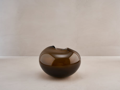 WHEN OBJECTS WORK KATE HUME PEBBLE VASE / BOTTLE GREEN  10.5" x 8" x 7.4"