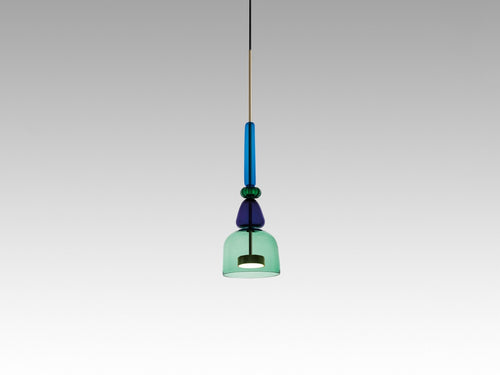 GIOPATO & COOMBES FLAUTI PENDANT / 11 GREEN Ø6.5" x H23”