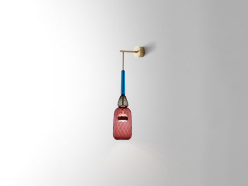 GIOPATO & COOMBES FLAUTI WALL SCONCE / 02 AMETHYST W5" x D9.5" x H24"