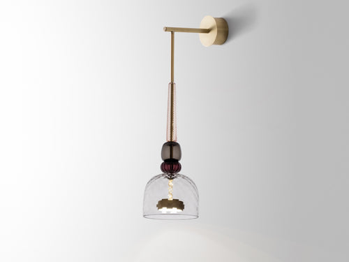 GIOPATO & COOMBES FLAUTI WALL SCONCE / 07 CRYSTAL W6.5" x D10" x H21.5"