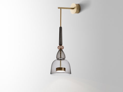 GIOPATO & COOMBES FLAUTI WALL SCONCE / 08 GREY W6.5" x D10" x H21.5”
