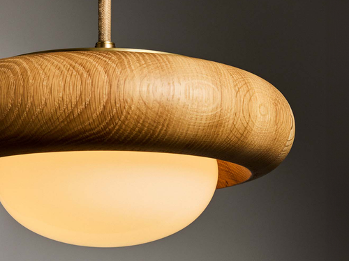 ROLL & HILL HUMBOLDT PENDANT / 01 WOOD Ø8.5" x H3.9"