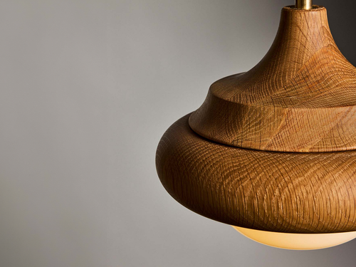 ROLL & HILL HUMBOLDT PENDANT / 02 WOOD Ø8.5" x H7"