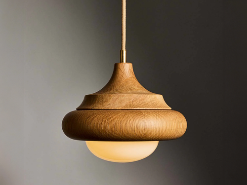 ROLL & HILL HUMBOLDT PENDANT / 02 WOOD Ø8.5" x H7"