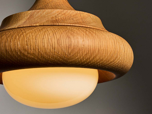 ROLL & HILL HUMBOLDT PENDANT / 02 WOOD Ø8.5" x H7"