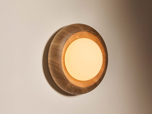 ROLL & HILL HUMBOLDT SCONCE / 01 WOOD Ø8.5" x D3.6"