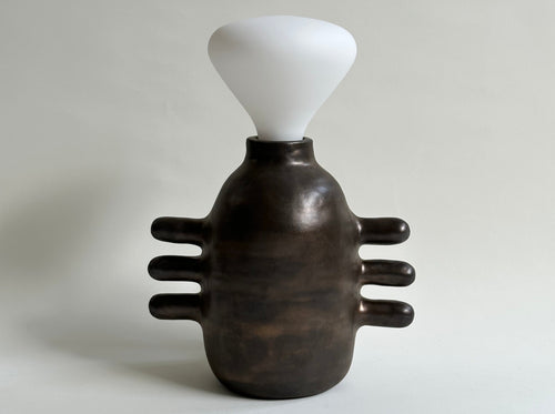 LISA VISCARDI METAFORM LAMP NO.5 / BLACKENED BRONZE H14" x W10" x D6"