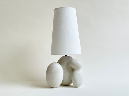 LISA VISCARDI SAXA LAMP NO.08 / WHITEWASH W10" x D7" x H21"