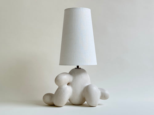 LISA VISCARDI SAXA LAMP NO.10 / WHITEWASH W15" x D7" x H21"
