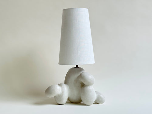 LISA VISCARDI SAXA LAMP NO.09 / WHITEWASH W15" x D7" x H21"