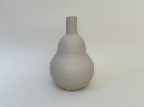 LISA VISCARDI PEAR BOTTLE / BONE H15" x Ø10.5"