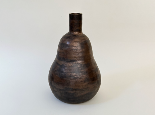 LISA VISCARDI PEAR BOTTLE / BRONZE H16" x Ø10.5"