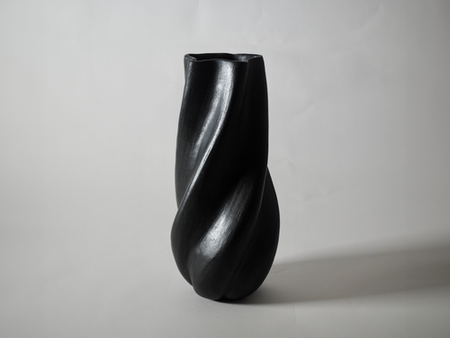 KATAYONE ADELI MATTE-SATIN BLACK VESSEL NO.04 Ø7.5" x H17"