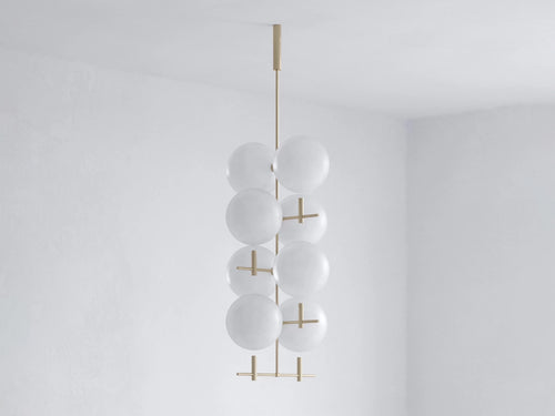 JIŘÍ KREJČIŘÍK LUNA II 08 VERTICAL CHANDELIER W28" x D28" x H63.5" **