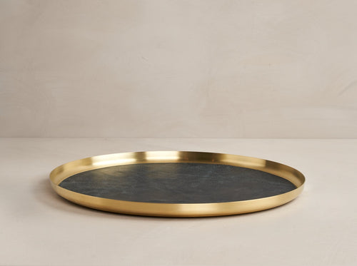 MICHAËL VERHEYDEN BRASS + LEATHER TRAY