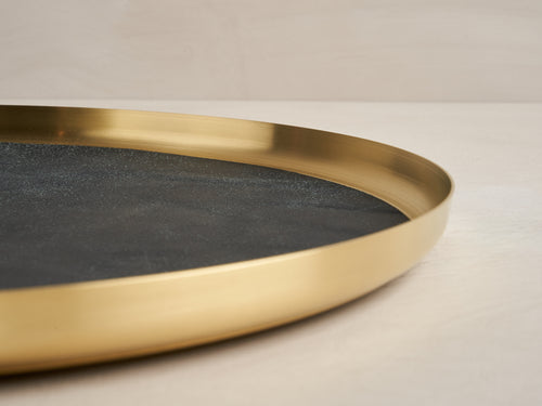 MICHAËL VERHEYDEN BRASS + LEATHER TRAY