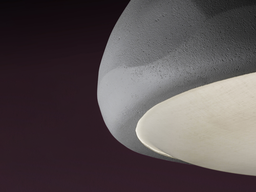 GIOPATO & COOMBES MOONSTONE DOME LINEN 90 PENDANT W35.5" x D32" x H20"