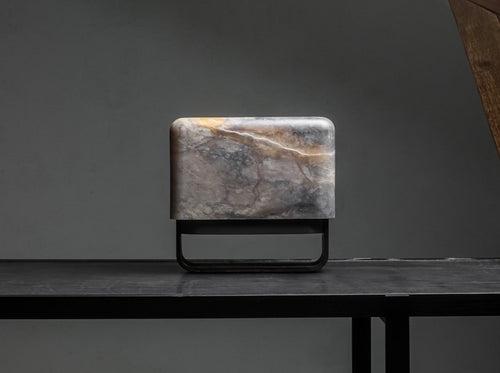 MICHAËL VERHEYDEN RUBIK TABLE LAMP / ALABASTER TABAC