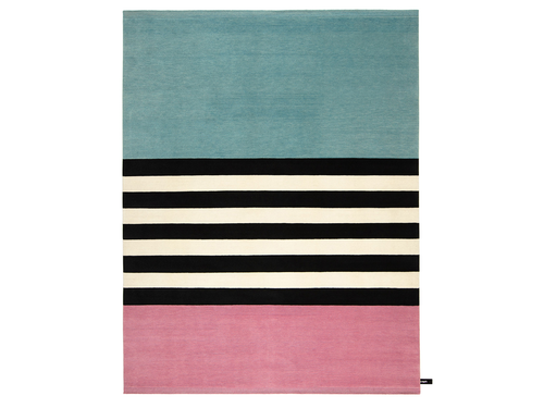 CC-TAPIS CHARLOTTE PERRIAND NOIR BLANC RUG 7'5" x 9'8"