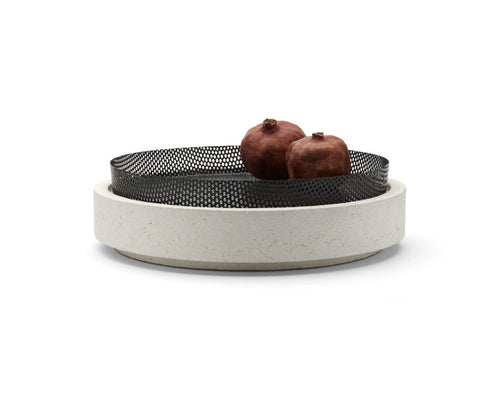 WHEN OBJECTS WORK NICOLAS SCHUYBROEK BOWL / EGYPTIAN LIMESTONE Ø15.25” x H4.25”