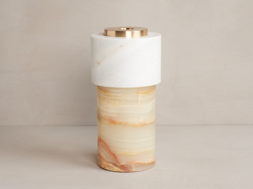 MICHAËL VERHEYDEN POTTE LUX VASE / ONYX MIELE Ø6.5" x H13.5"
