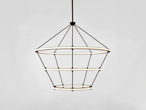 ROLL & HILL HALO PENDANT / 3 RINGS Ø42" x H36"
