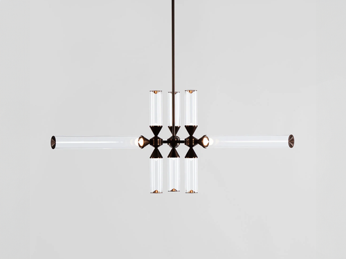 ROLL & HILL CASTLE CHANDELIER / 9-01 W40" x D34.5" x H17.5"