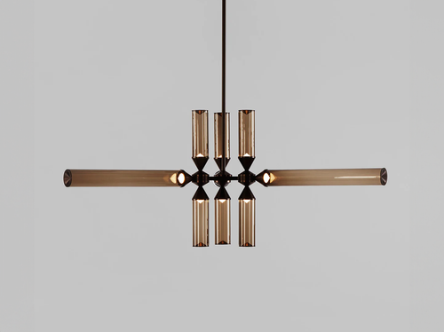 ROLL & HILL CASTLE CHANDELIER / 9-01 W40" x D34.5" x H17.5"