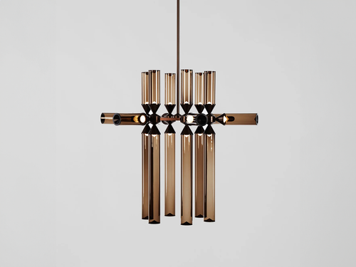 ROLL & HILL CASTLE CHANDELIER / 18-02 L30" x D27 x H27.5"