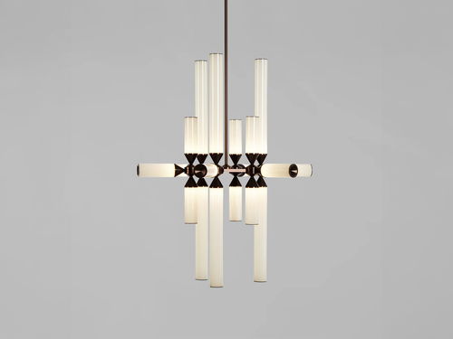 ROLL & HILL CASTLE CHANDELIER / 18-03 L30" x D27 x H37.5"