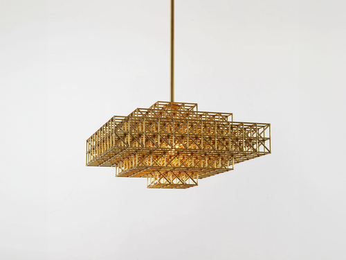 ROLL & HILL GRIDLOCK PENDANT / 1912 W22" x L22" x H13"