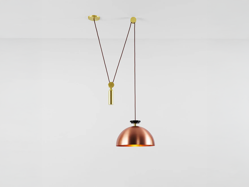 ROLL & HILL SHAPE UP PENDANT / HEMISPHERE W16" x H10"