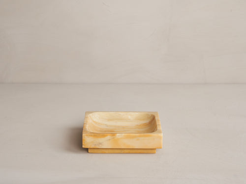 MICHAËL VERHEYDEN SMALL SQUARE TRAY / GIALLO SIENA L6” x W6" x H1.5”
