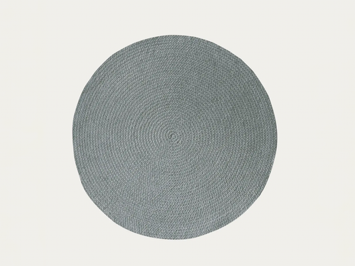 ARMADILLO BRAID WEAVE NOOK RUG / HERON Ø5'