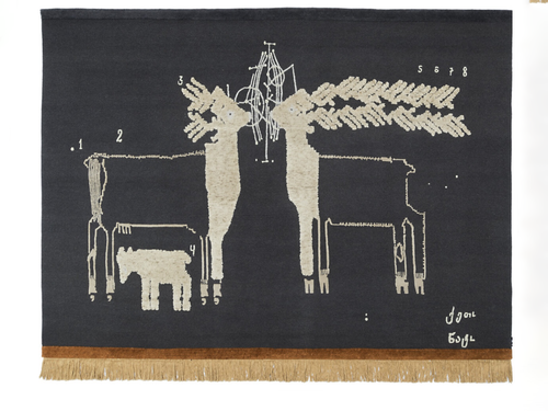 CC-TAPIS ROOMS STUDIO TWO DEER RUG 7'4" x 9'7"