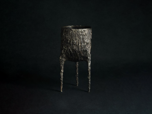 WILLIAM GUILLON VANITÉ n.13 BRONZE VESSEL H11.4" x Ø5.1"