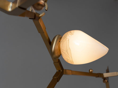 ANDREA CLAIRE STUDIO THORN 100(9) CHANDELIER H29" x L99" x W52"
