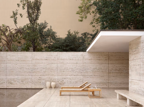 CARL HANSEN BODIL KJAER OUTDOOR TEAK SIDE TABLE - 27.2” X 26”